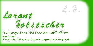 lorant holitscher business card